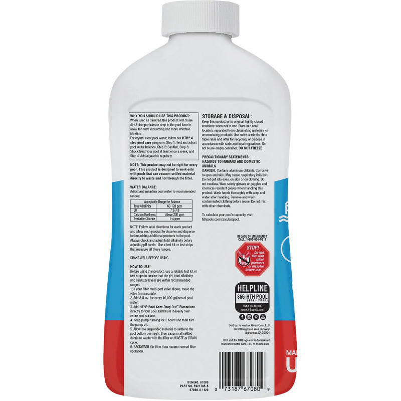 HTH Pool Care Drop Out 1 Qt. Liquid Flocculant