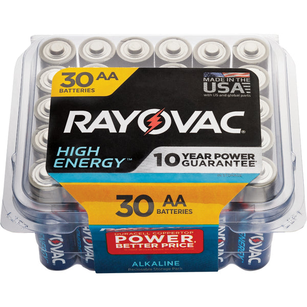 Rayovac High Energy AA Alkaline Battery (30-Pack)