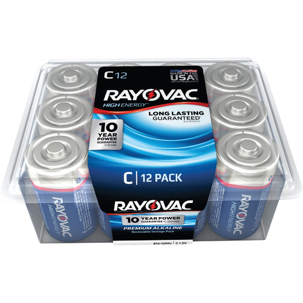 Rayovac High Energy C Alkaline Battery (12-Pack)