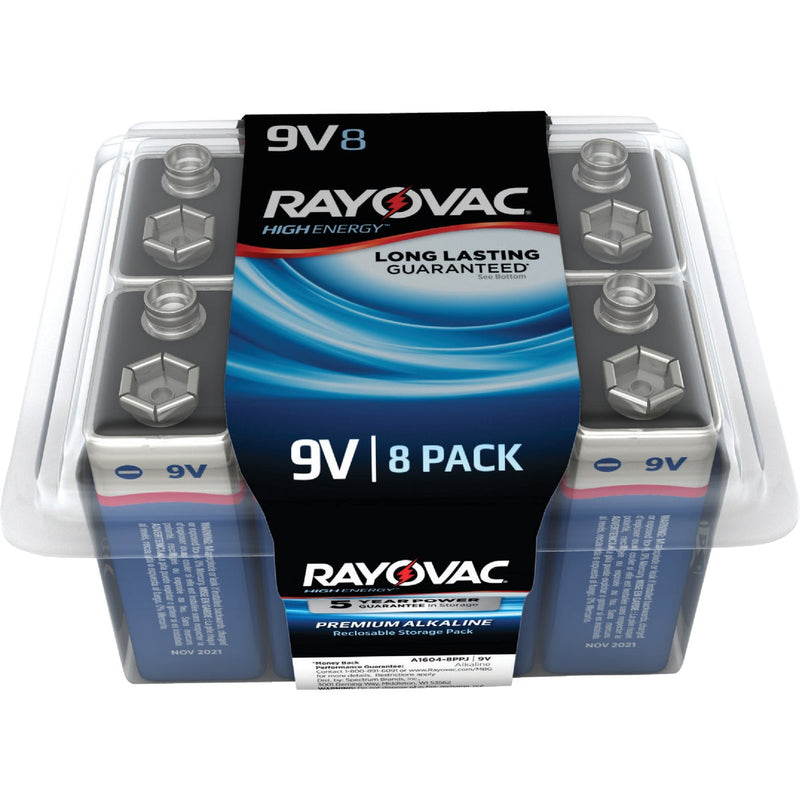 Rayovac High Energy 9V Alkaline Battery (8-Pack)