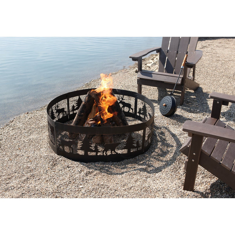 Outdoor Expressions 36 In. Antique Bronze Steel Fire Ring