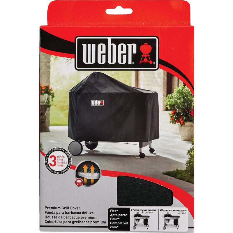 Weber Performer Premium Deluxe Black 22 In. Grill Cover