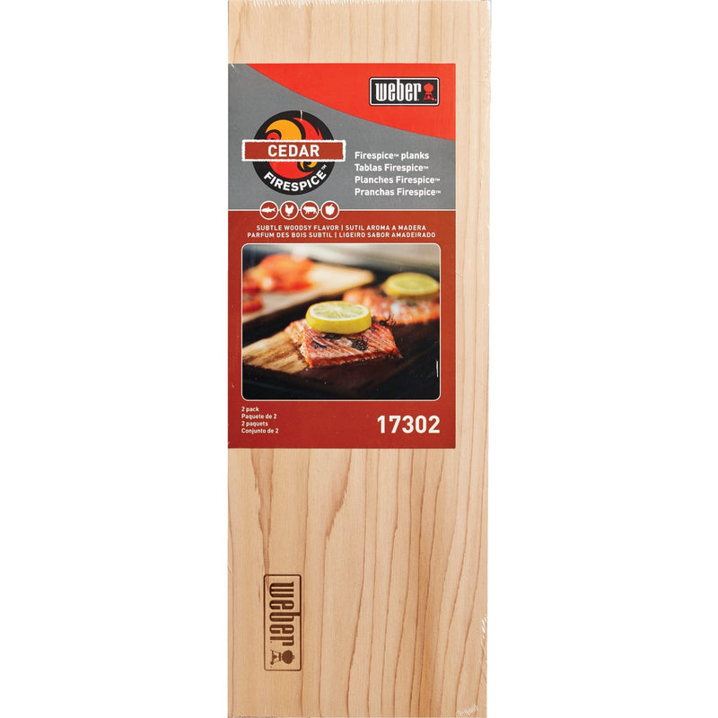 Weber 5-3/4 In. W. x 15 In. L. x 0.78 In. Thick Firespice Cedar Smoke Plank (2-Pack)