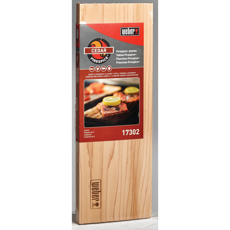 Weber 5-3/4 In. W. x 15 In. L. x 0.78 In. Thick Firespice Cedar Smoke Plank (2-Pack)