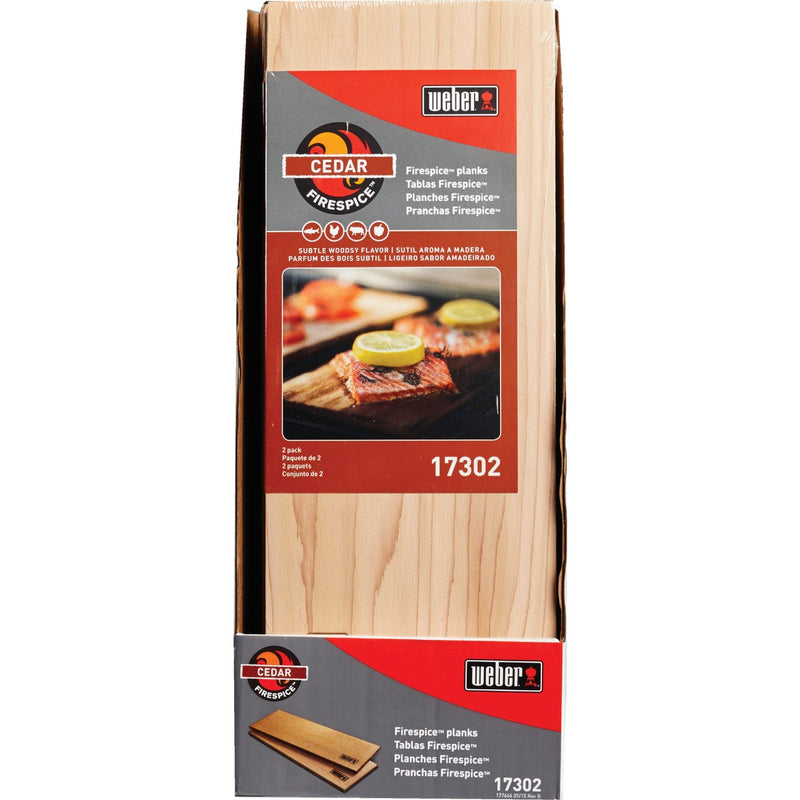 Weber 5-3/4 In. W. x 15 In. L. x 0.78 In. Thick Firespice Cedar Smoke Plank (2-Pack)