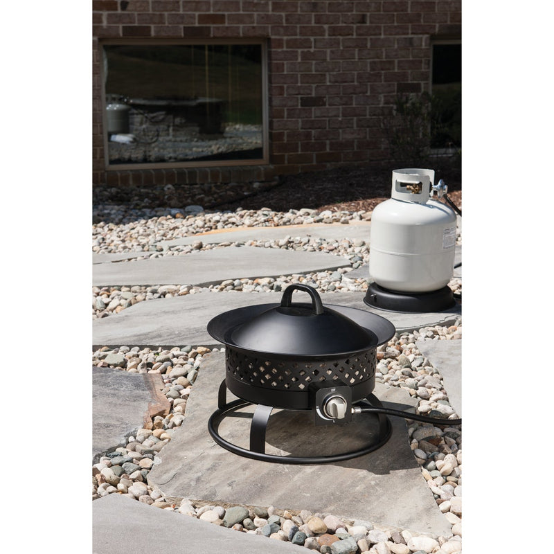 Bond Aurora 18 In. Bronze Round Steel Gas Fire Pit