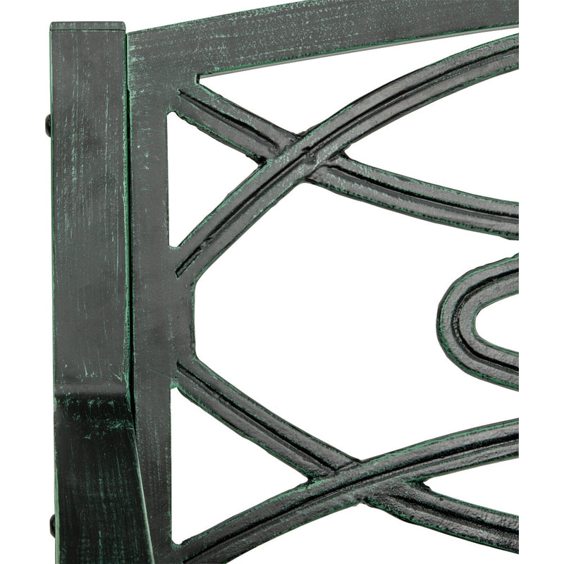 Outdoor Expressions 50.5 In. L. Green Finished Steel Scroll Bench