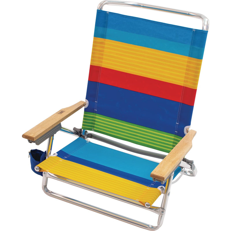 Rio Brands 5-Position Aluminum Lay Flat Beach Chair