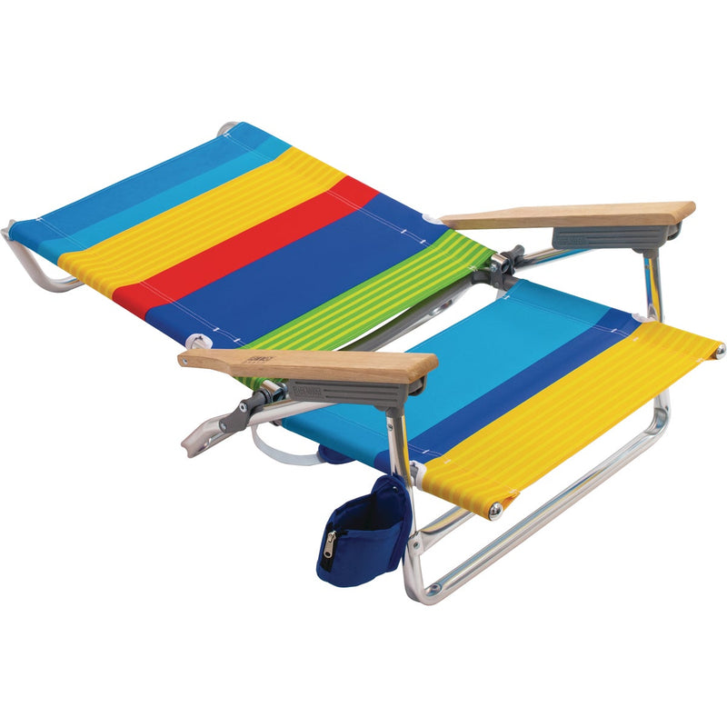 Rio Brands 5-Position Aluminum Lay Flat Beach Chair