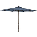 Outdoor Expressions 7.5 Ft. Pulley Heather Blue Market Patio Umbrella with Chrome Plated Hardware