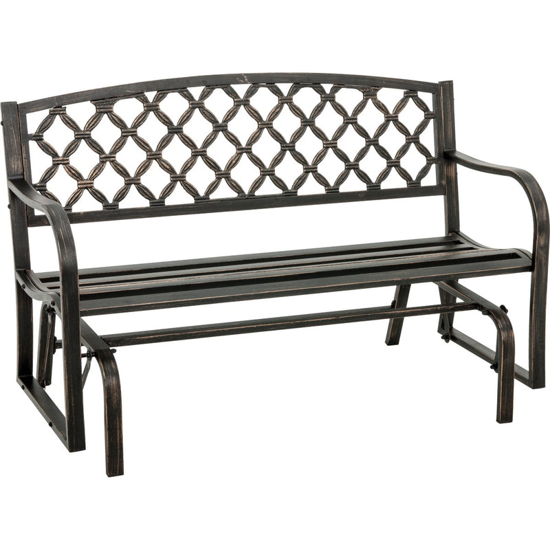 Outdoor Expressions Antique Bronze Steel Bronze Glider