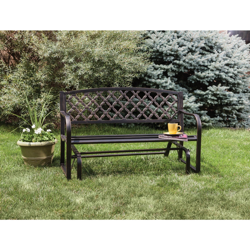 Outdoor Expressions Antique Bronze Steel Bronze Glider