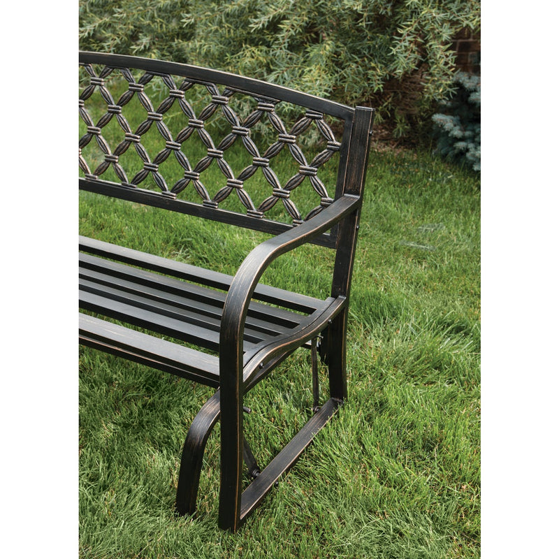 Outdoor Expressions Antique Bronze Steel Bronze Glider