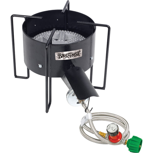 Bayou Classic 210,000 BTU Banjo Propane Gas Single Burner Cast Iron Outdoor Cooker