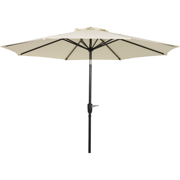 Outdoor Expressions 9 Ft. Aluminum Tilt/Crank Cream Patio Umbrella