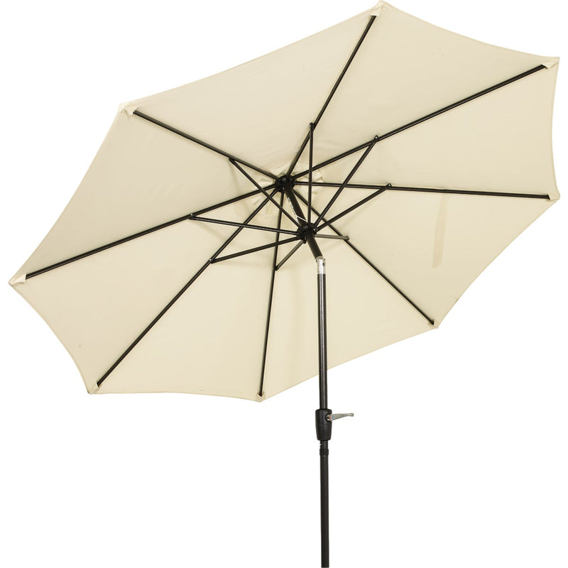 Outdoor Expressions 9 Ft. Aluminum Tilt/Crank Cream Patio Umbrella