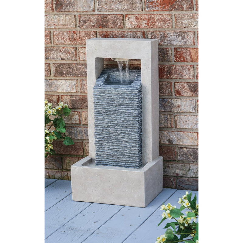 Best Garden 7.25 In. W. x 25.2 In. H. x 12.4 In. L. Resin Modern Style Fountain