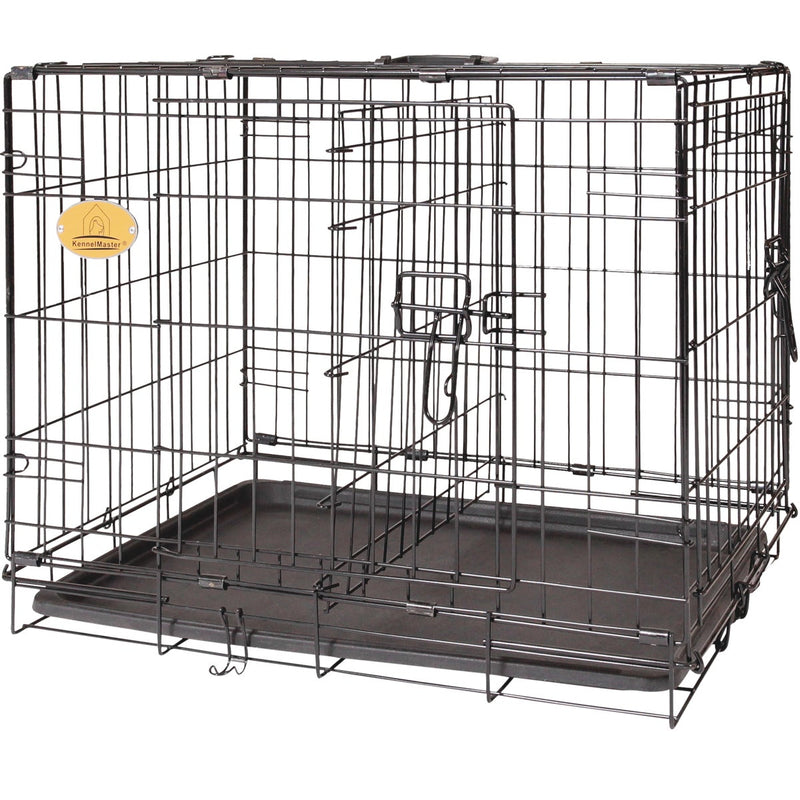 KennelMaster 23 In. W. x 27 In. H. x 36 In. L. Folding Kennel Crate