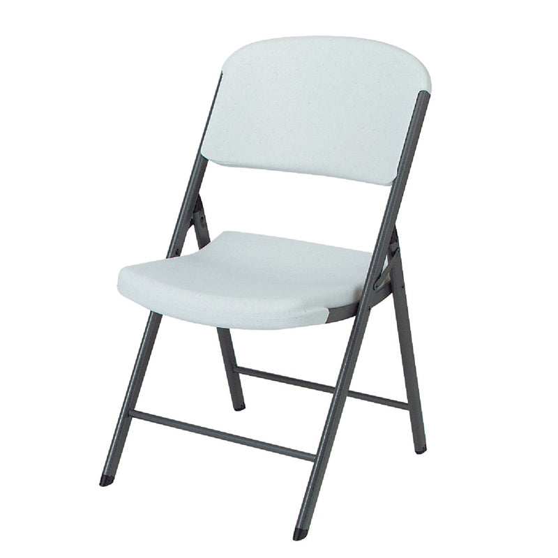 Lifetime Contoured Folding Chair, White