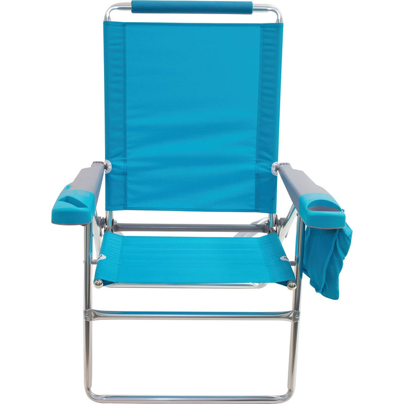 Rio Brands 4-Position Aluminum Folding Beach Chair with Insulated Pouch