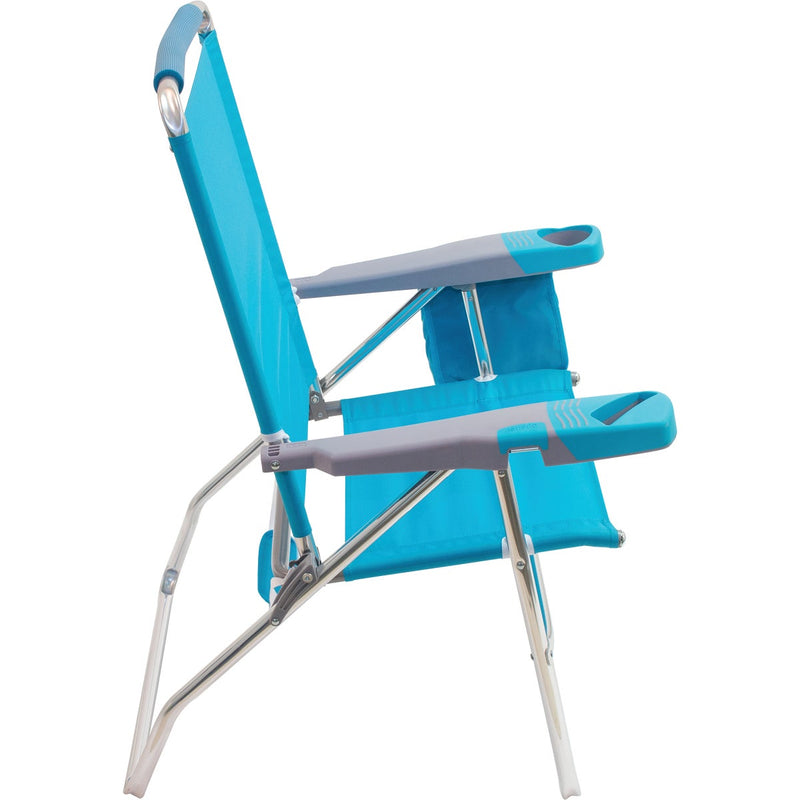 Rio Brands 4-Position Aluminum Folding Beach Chair with Insulated Pouch