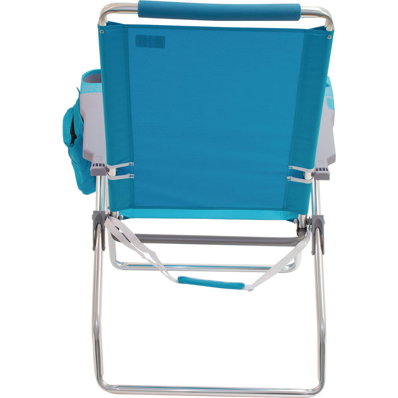 Rio Brands 4-Position Aluminum Folding Beach Chair with Insulated Pouch