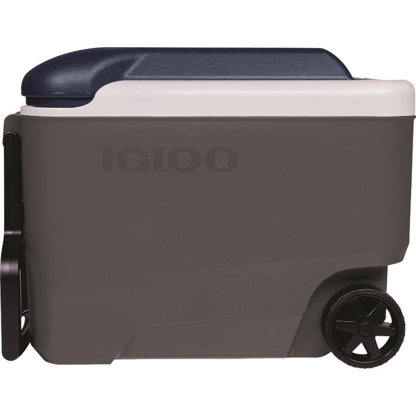 Igloo MaxCold 40 Qt. Roller Cooler, Ash Gray & Aegean Sea