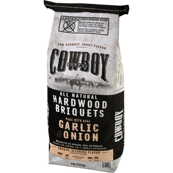 Cowboy 8 Lb. Garlic & Onion Charcoal Briquets