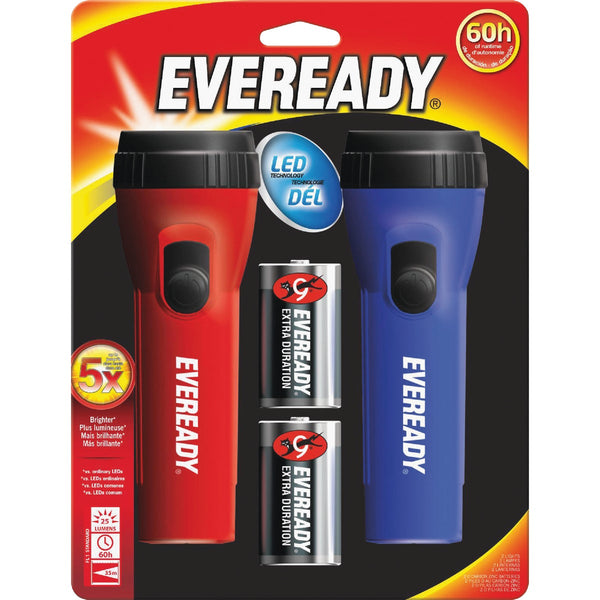 Eveready 7 Lm. LED 2D General Purpose Flashlight Set