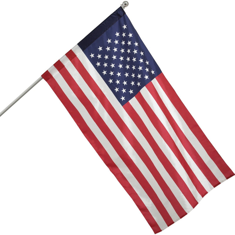 Valley Forge 2.5 Ft. x 4 Ft. Nylon American Flag & 5 Ft. Pole Kit