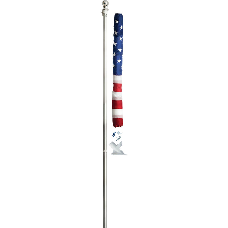 Valley Forge 2.5 Ft. x 4 Ft. Nylon American Flag & 5 Ft. Spinning Pole Kit
