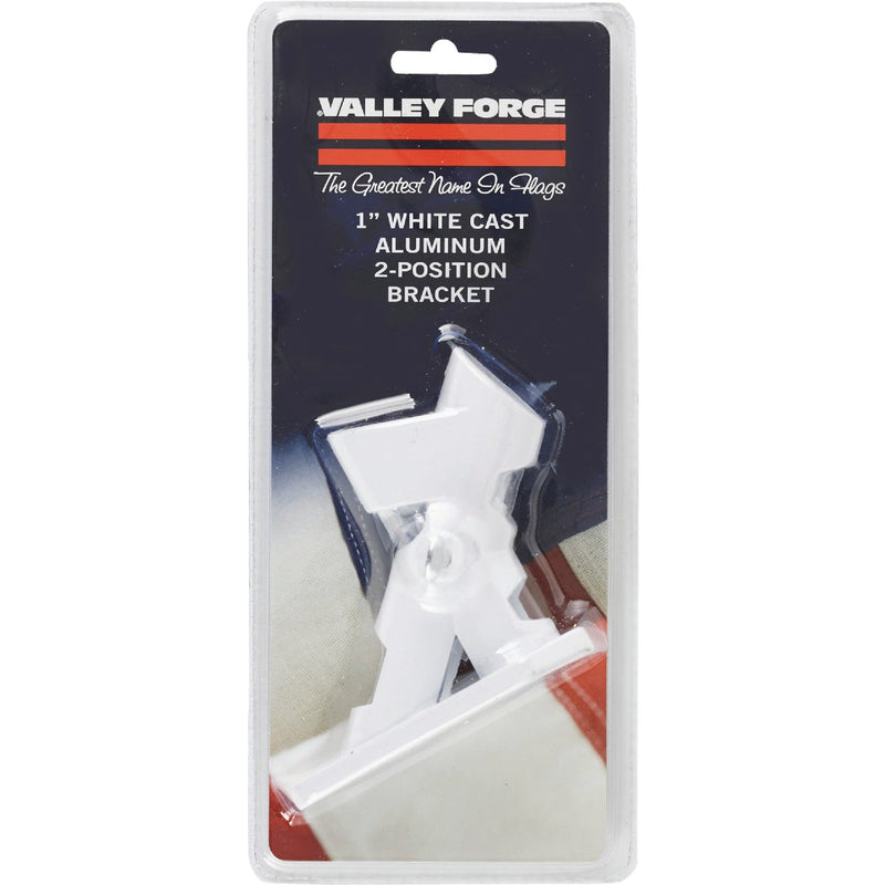 Valley Forge 2-Position 1 In. Cast Aluminum White Flag Pole Bracket