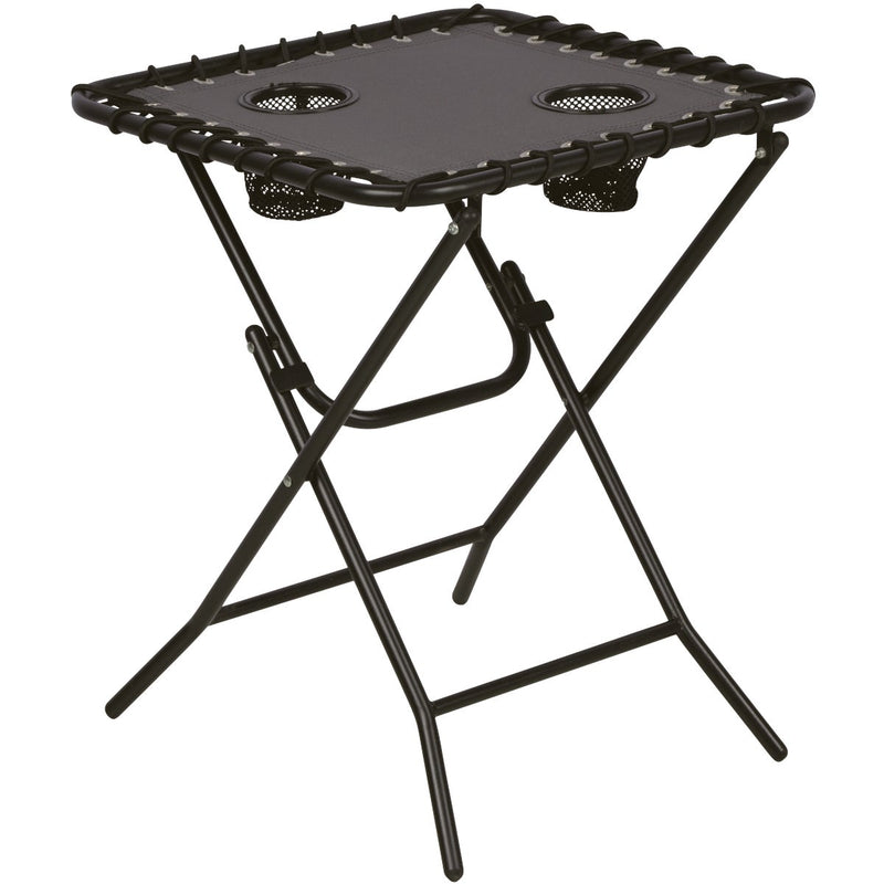 Outdoor Expressions Charcoal 18 In. Square Steel Folding Side Table