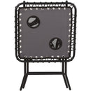 Outdoor Expressions Charcoal 18 In. Square Steel Folding Side Table