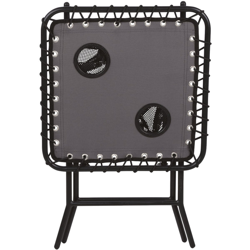 Outdoor Expressions Charcoal 18 In. Square Steel Folding Side Table