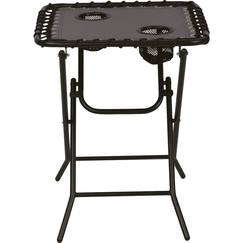 Outdoor Expressions Charcoal 18 In. Square Steel Folding Side Table