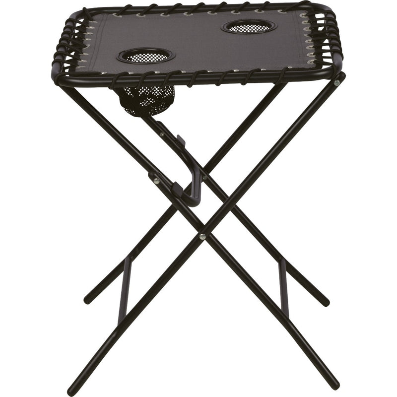 Outdoor Expressions Charcoal 18 In. Square Steel Folding Side Table