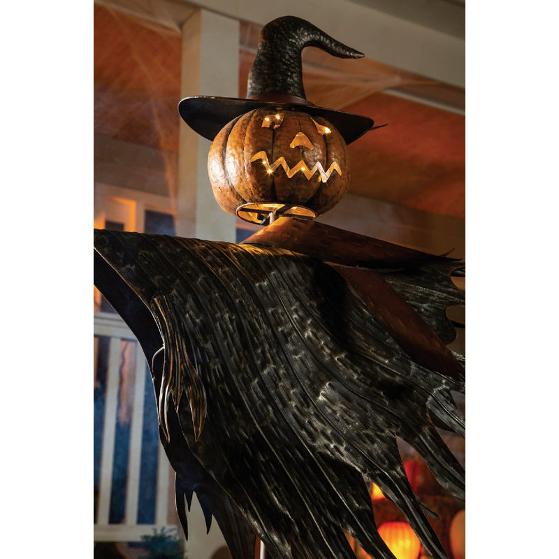 Evergreen 67.5 In. H. Iron Oversize Jack-O-Lantern Scarecrow Halloween Yard Stake