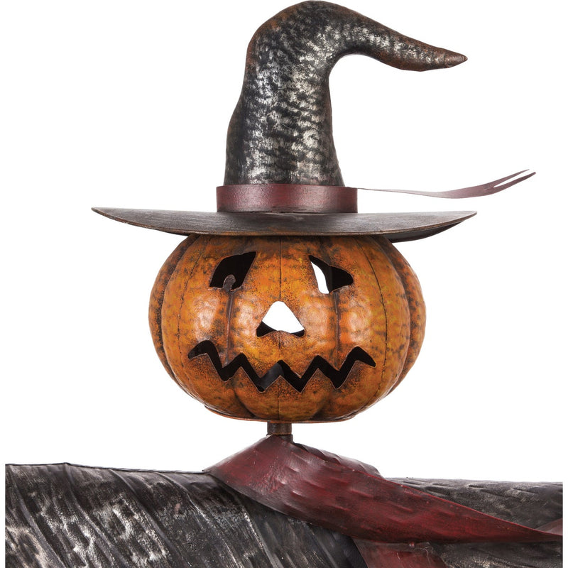 Evergreen 67.5 In. H. Iron Oversize Jack-O-Lantern Scarecrow Halloween Yard Stake