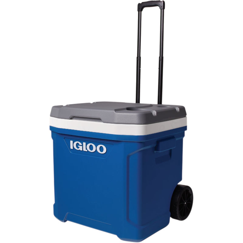 Igloo Latitude 60 Qt. 2-Wheeled Cooler, Indigo Blue & Meteorite