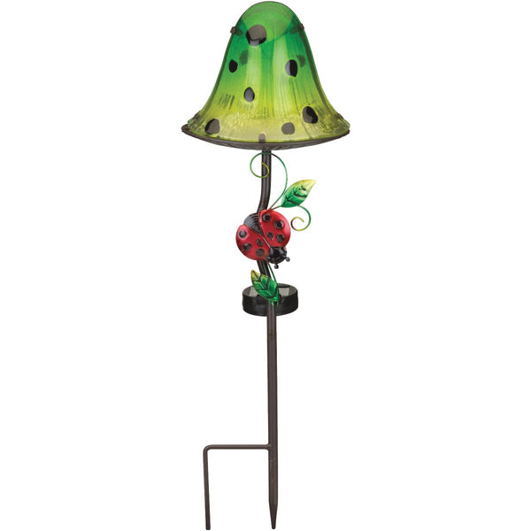 Regal Art & Gift 21.25 In. Green Dottie Mushroom LED Solar Stake Light