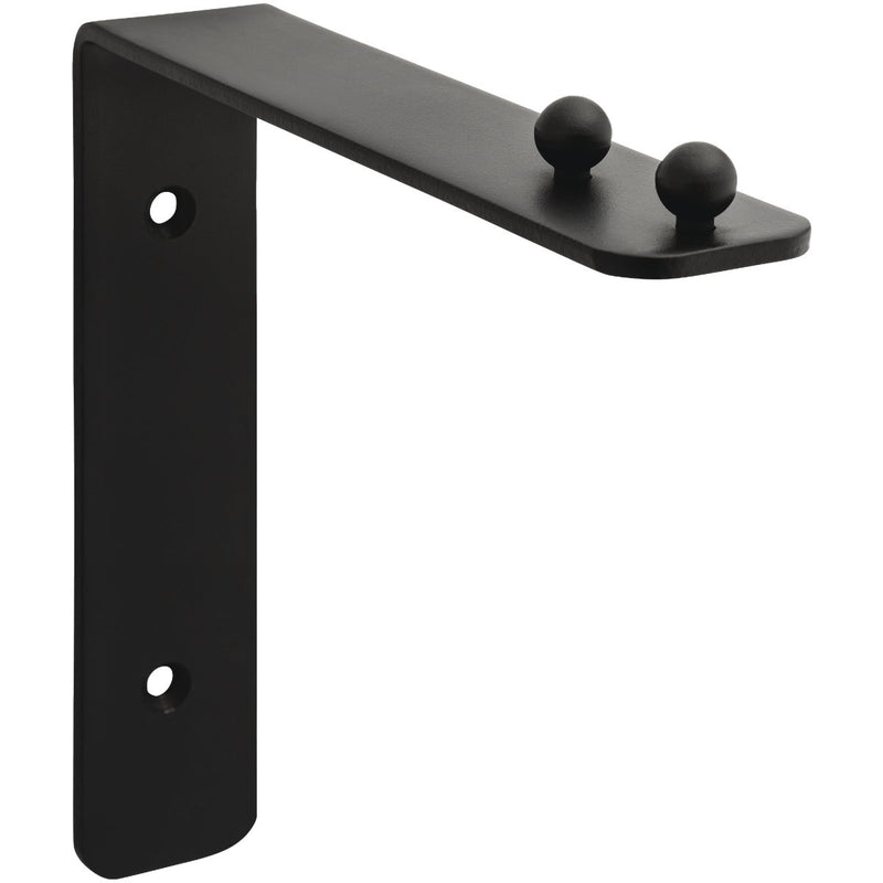 National 2644 7 In. Black Steel Hanging Wall Plant Bracket