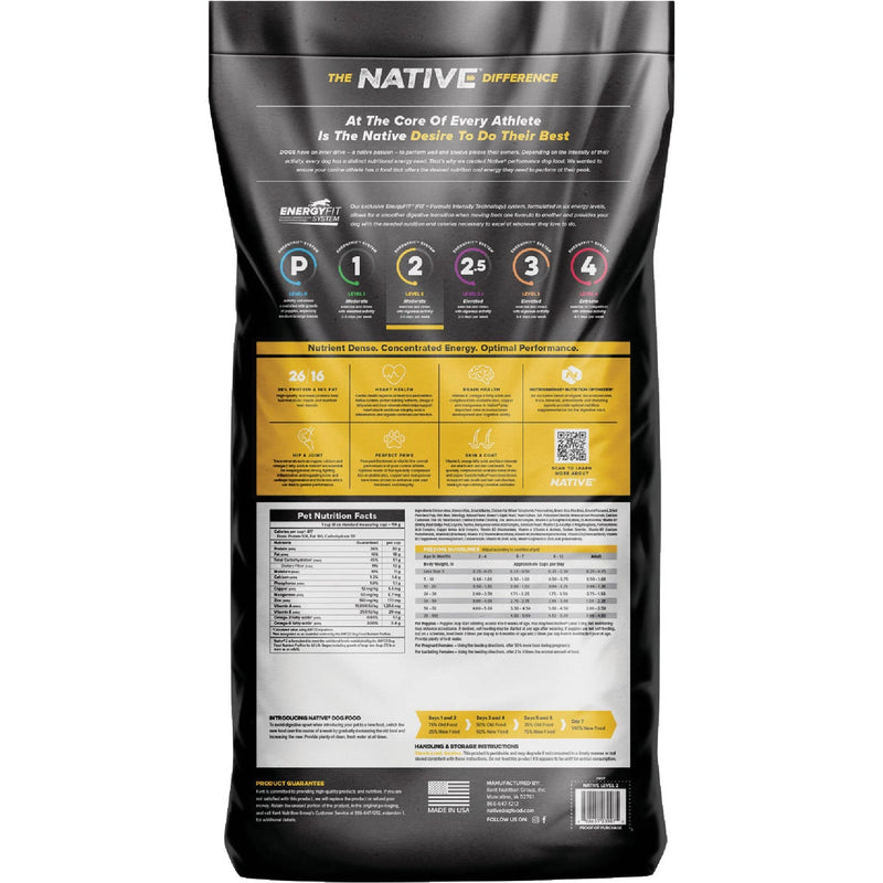 Native Level 2 Performance Nutrition 40 Lb. Dry Dog Food