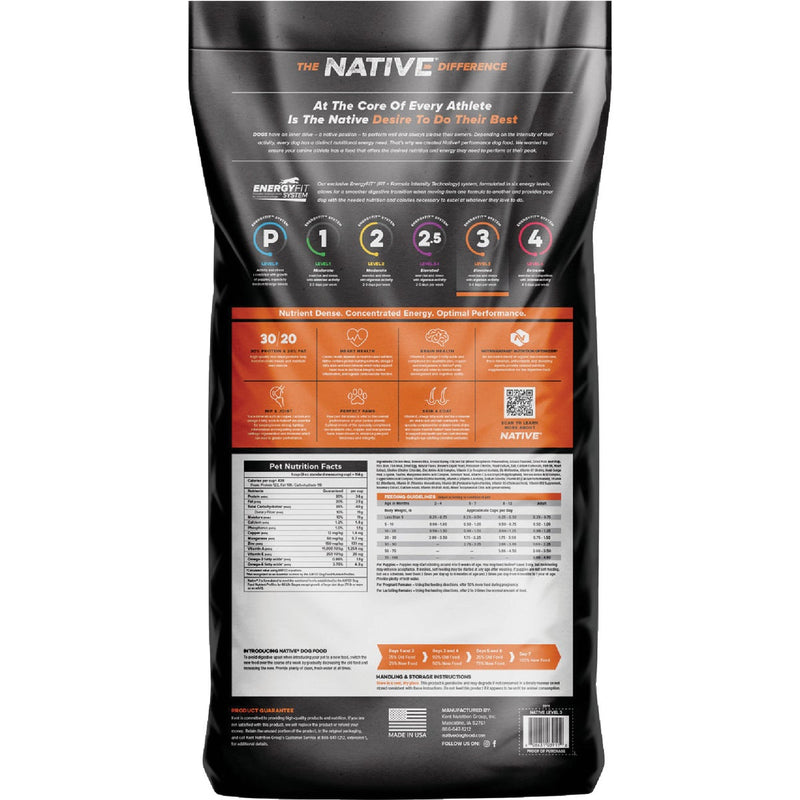 Native Level 3 Performance Nutrition 40 Lb. Dry Dog Food