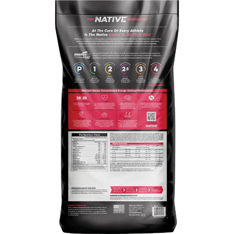 Native Level 4 Performance Nutrition 40 Lb. Dry Dog Food