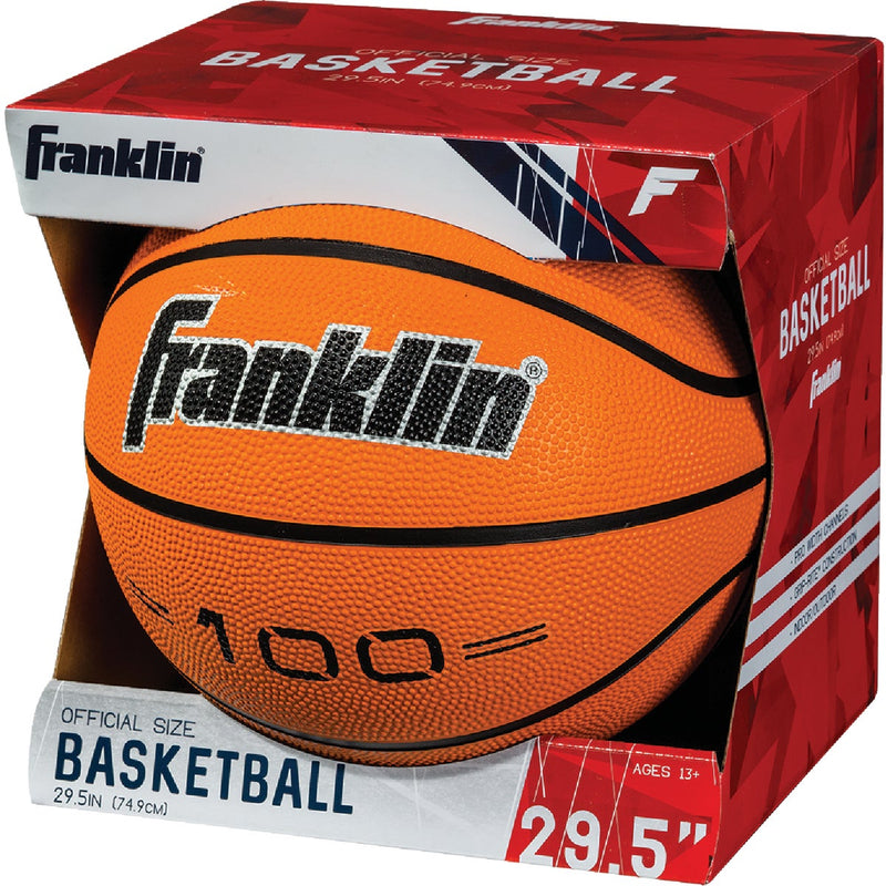 Franklin Grip-Rite Indoor/Outdoor Rubber Basketball, Official Size