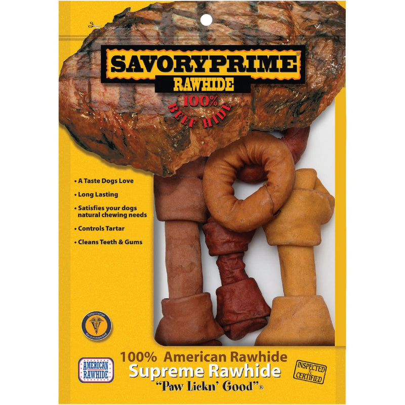 Savory Prime Knotted 8 In. to 9 In. Rawhide Bone