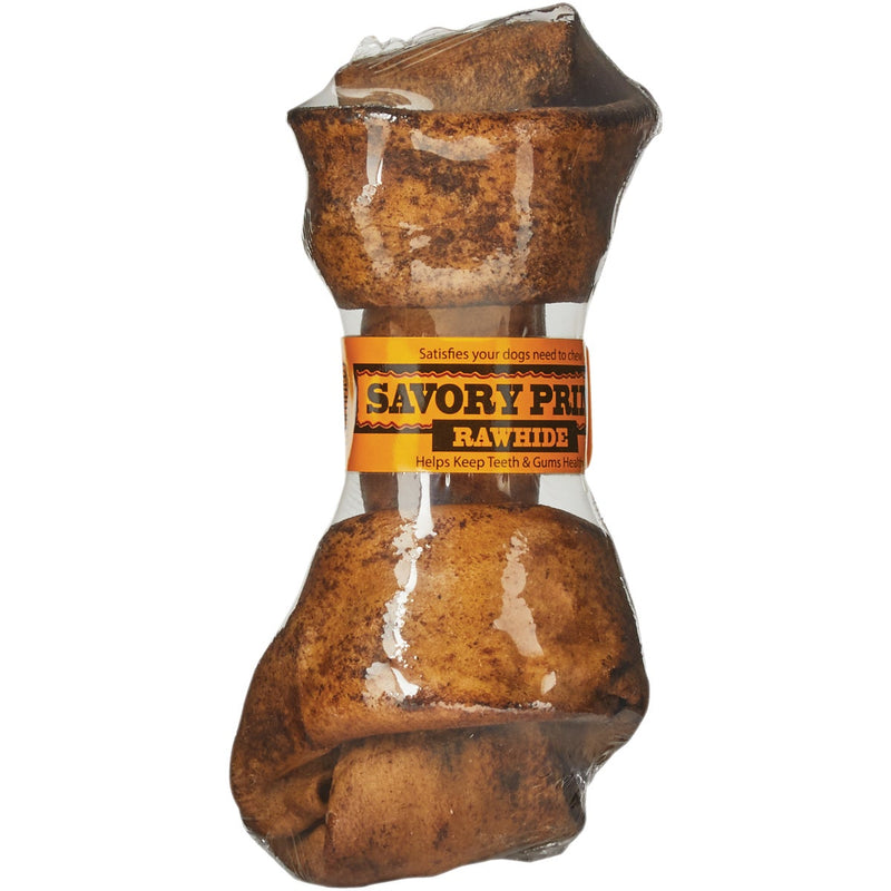 Savory Prime Knotted 6 In. to 7 In. Natural Rawhide Bone