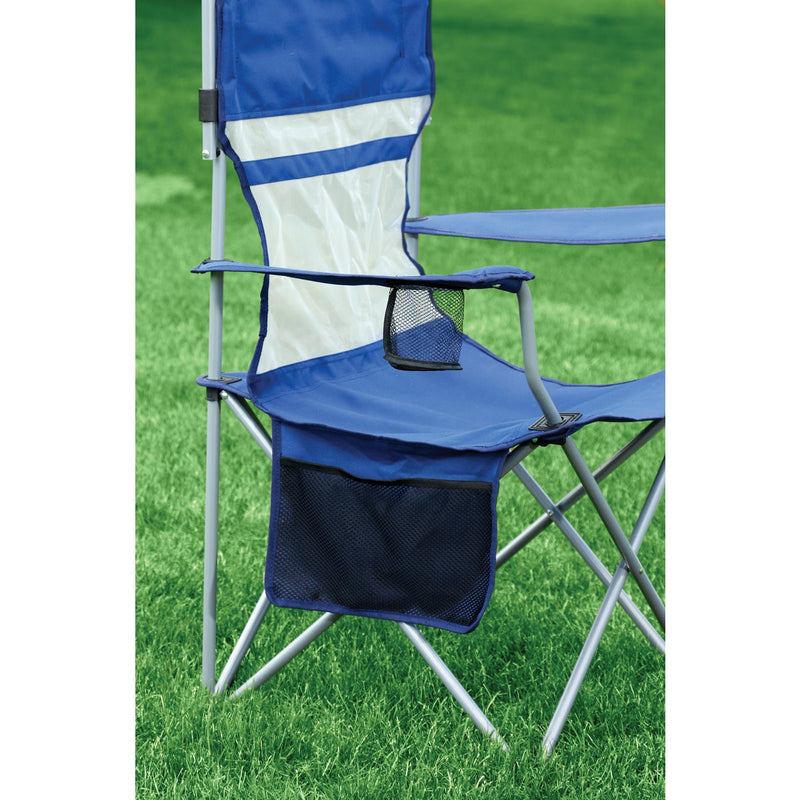 Outdoor Expressions Blue Polyester Omni-Directional Canopy Camp Chair