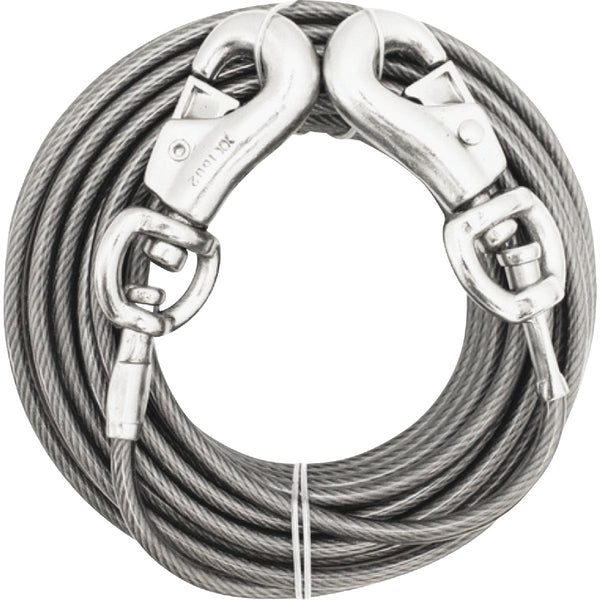 Boss Pet Guardian Gear XXL Dog Cable with Comfort Snap Dog Tie-Out, 20 Ft.